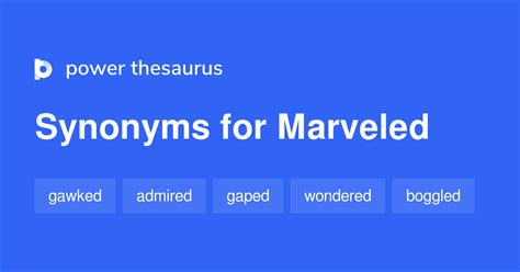 synonyms for marveled